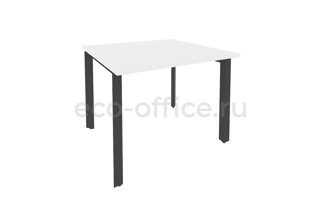 Стол переговорный (1 столешница) ONIX O.MP-PRG-1.1 Белый Бриллиант / Антрацит металл  купить в Москве