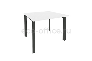 Стол переговорный (1 столешница) ONIX O.MP-PRG-1.1 Белый Бриллиант / Антрацит металл фото