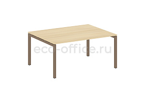 Стол переговорный (1 столешница) METAL SYSTEM QUATTRO 5x5 50БП.ПРГ-1.4 Акация Лорка / Мокко металл фото