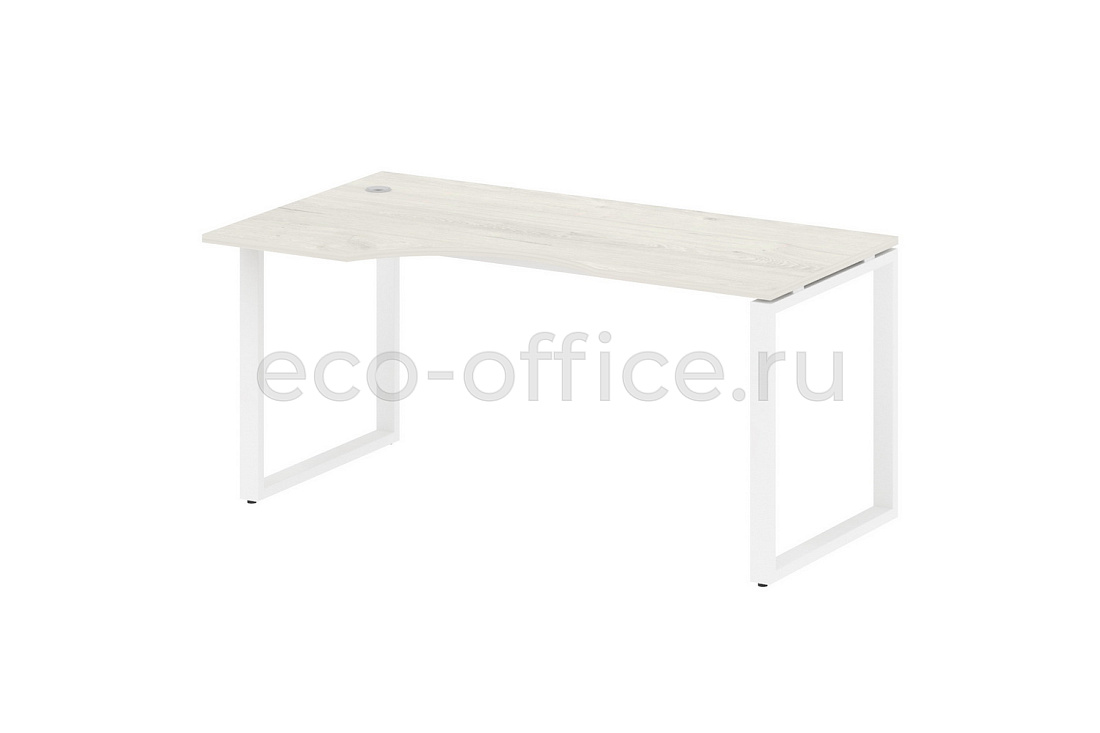 Стол криволинейный левый METAL SYSTEM STYLE БО.СА-1 (L) Дуб Наварра / Белый металл  стоимость