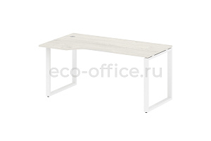 Стол криволинейный левый METAL SYSTEM STYLE БО.СА-1 (L) Дуб Наварра / Белый металл фото