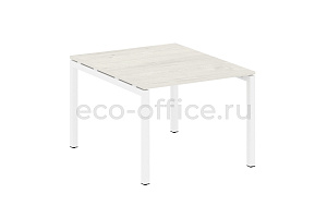 Стол переговорный (1 столешница) METAL SYSTEM QUATTRO 5x5 50БП.ПРГ-1.1 Дуб Наварра / Белый металл фото