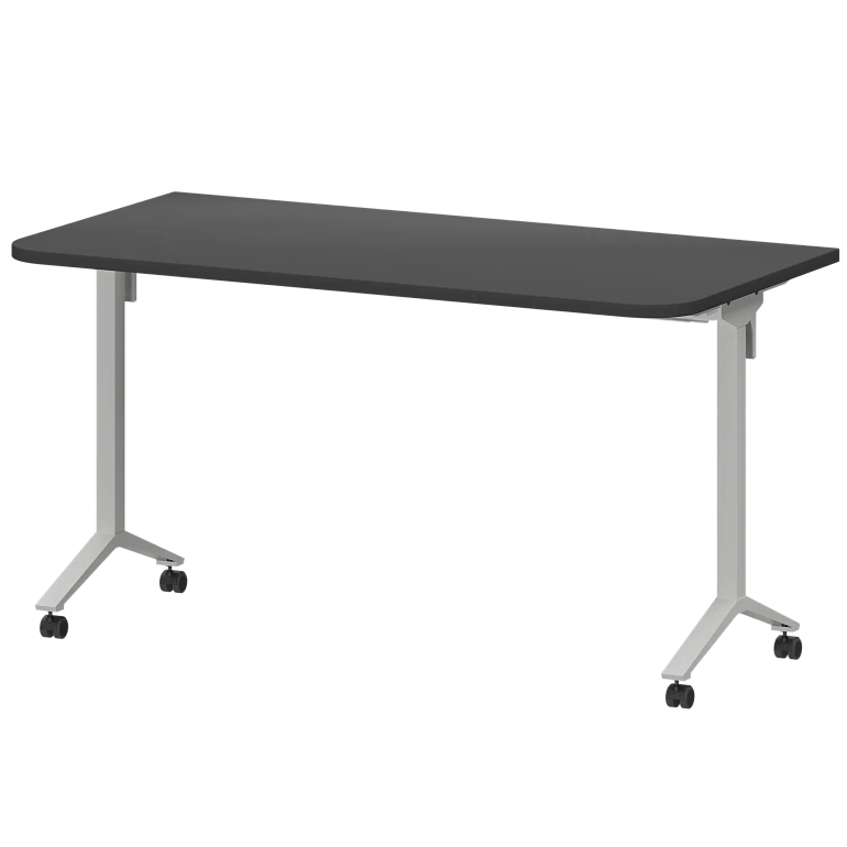 стол мобильный складной радиусный protech мб25-140.70р графит/белый фото