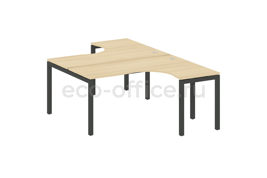 Рабочая станция криволинейная METAL SYSTEM QUATTRO 5x5 50БП.РАС-СА-2.4 Акация Лорка / Антрацит металл купить в Москве