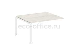 Проходной наборный элемент переговорного стола METAL SYSTEM STYLE БП.ППРГ-3 Дуб Наварра / Белый металл фото
