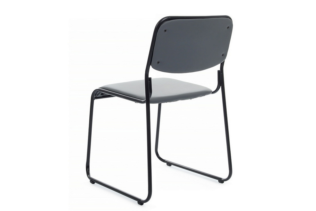 кресло rv chair nix omkl-01b серая экокожа / чёрный металл фото