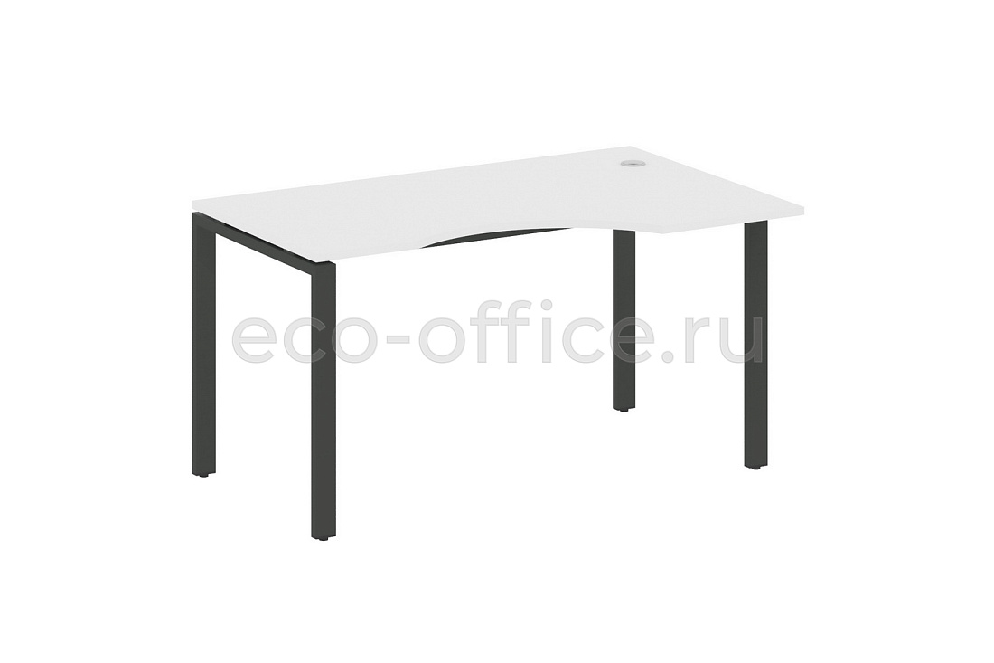 Стол криволинейный правый METAL SYSTEM STYLE БП.СА-2 (R) Белый / Антрацит металл  стоимость
