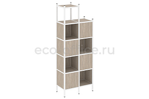 Комплект наборного стеллажа LOFT VR.L-20 Дуб Аттик / Белый металл фото