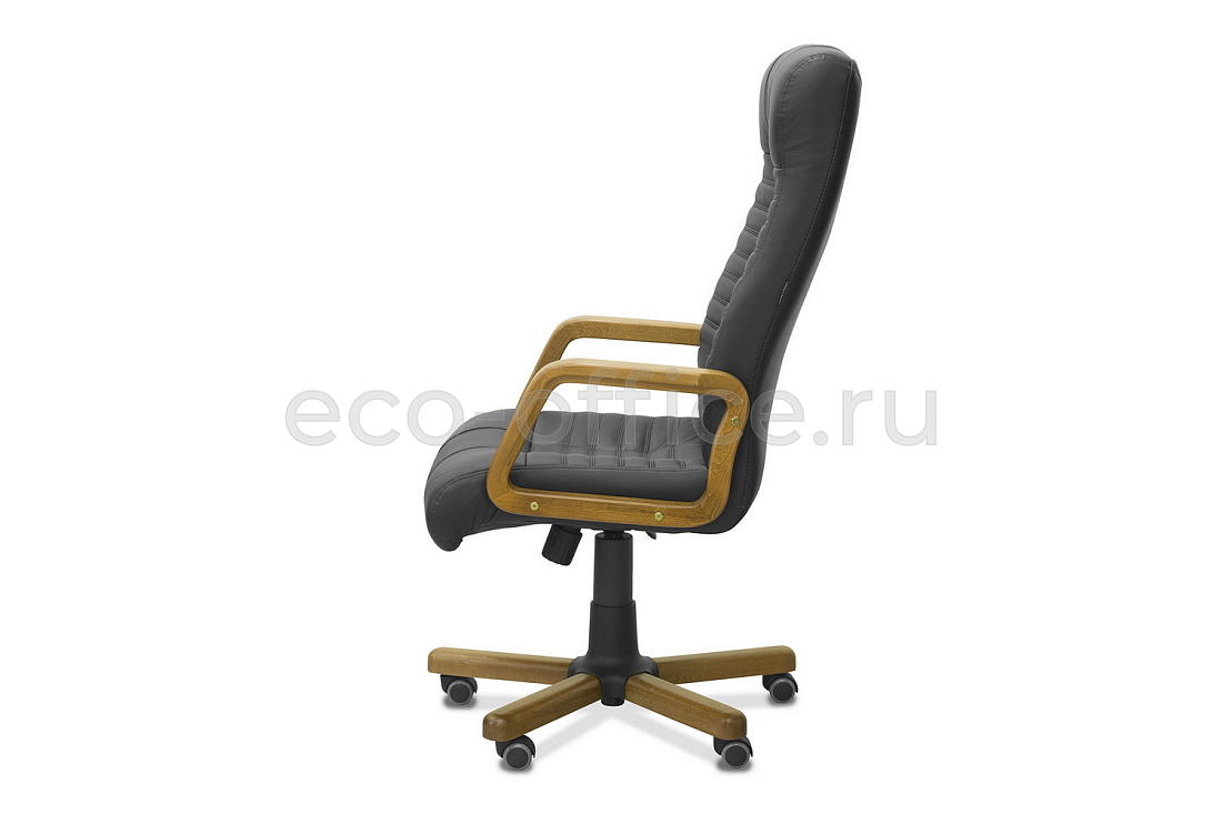 Кресло руководителя АТЛАНТ W Черная экокожа  стоимость