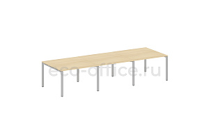Стол переговорный (3 столешницы) METAL SYSTEM STYLE БП.ПРГ-3.2 Акация Лорка / Серый металл фото