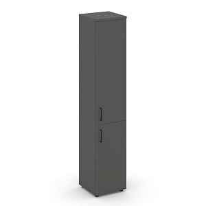 Шкаф высокий узкий STYLE PROJECT SN.STU-104(R) Антрацит/Черный Ручки фото