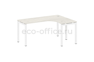 Стол криволинейный правый METAL SYSTEM QUATTRO 5x5 50БП.СА-4 Пр Дуб Наварра / Белый металл фото