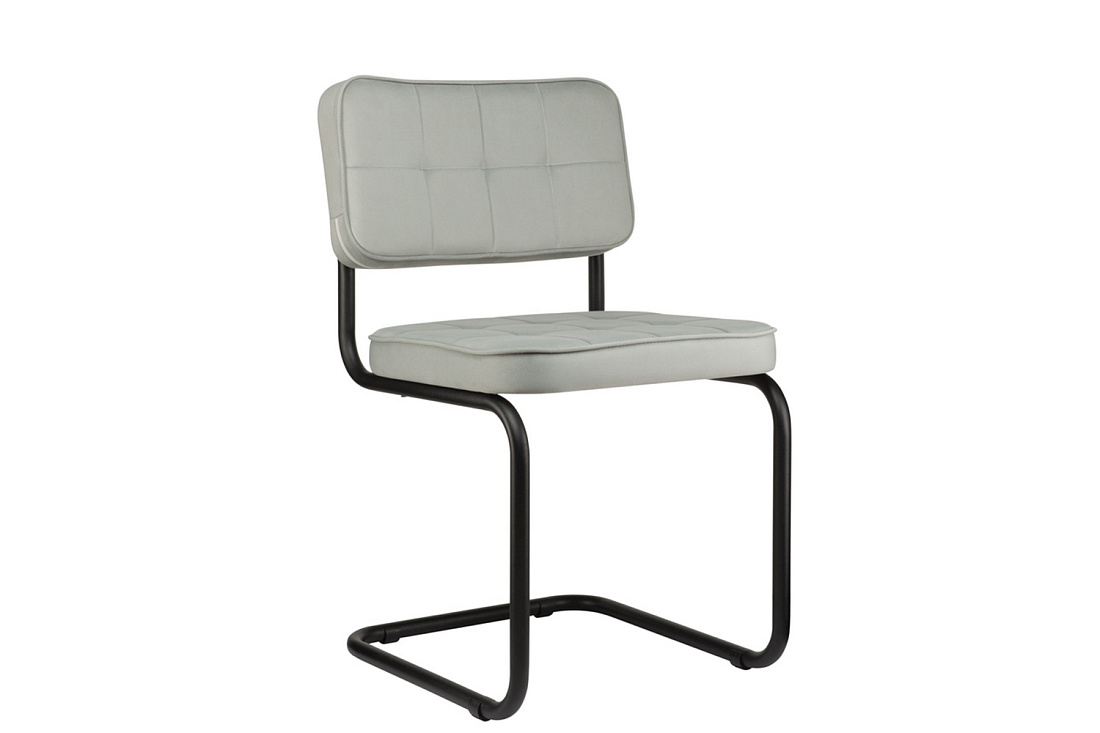 конференц-кресло eco-chair colombo comfort clm-05 серый велюр / черный металл фото