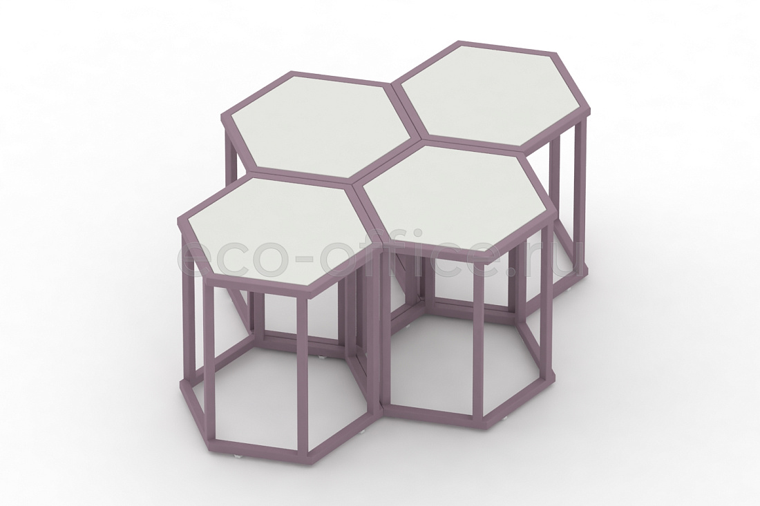 Стол журнальный HEX-450 ColorPastel Сатин / Пастельно-фиолетовый (RAL 4009)  стоимость