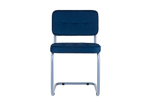 Конференц-кресло ECO-CHAIR COLOMBO Comfort CLM-05 Синий велюр / Синий пудровый металл фото