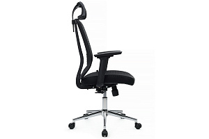 Кресло RV Chair BOX A663-3D-M3 Чёрная сетка / Чёрная ткань фото