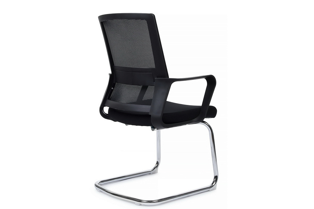 конференц-кресло rv chair mint m1029cbe чёрная сетка / чёрная ткань фото