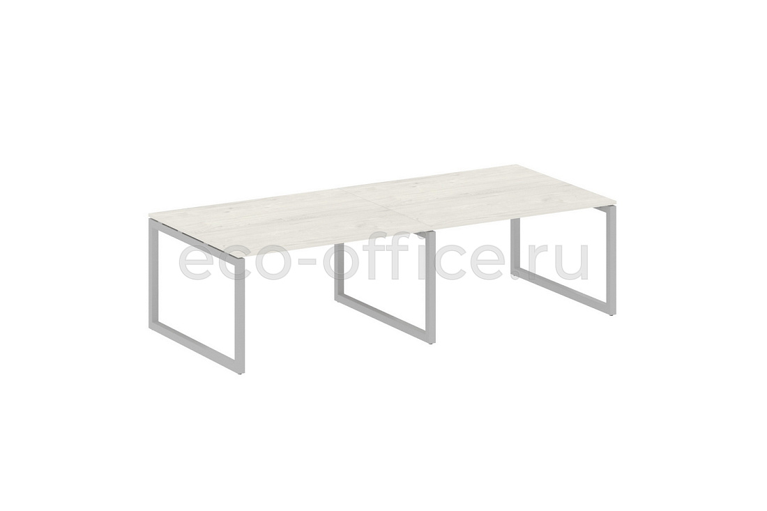 Стол переговорный (2 столешницы) METAL SYSTEM QUATTRO 5x5 50БО.ПРГ-2.3 Дуб Наварра / Серый металл  стоимость