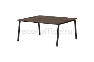 Стол-тандем на металлокаркасе LAVANA STEEL T-140 Таксония Тёмная фото
