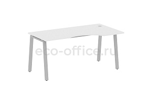 Стол криволинейный правый METAL SYSTEM STYLE БА.СА-1 (R) Белый / Серый металл фото