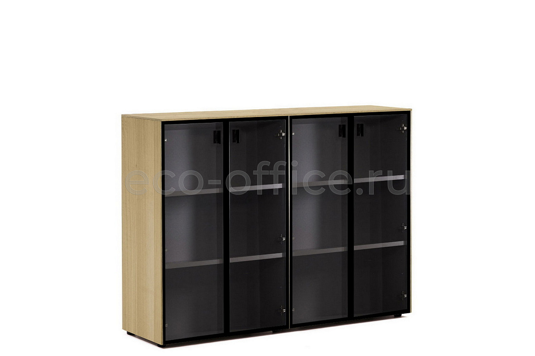 Шкаф-витрина 4 двери ENZO 109 723 ECL-L 01 Эвкалипт Светлый / Чёрный металл  стоимость