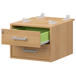 Тумба подвесная для столов на м/каркасе гл.730 мм Protech АМТ2-02Ц.73 Ольха/Белый фото