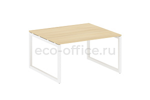 Стол переговорный (1 столешница) METAL SYSTEM QUATTRO 5x5 50БО.ПРГ-1.3 Акация Лорка / Белый металл фото