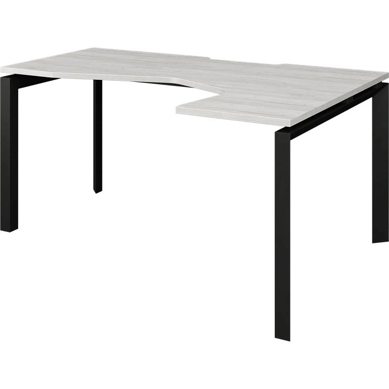 стол эргономичный правый на металлокаркасе protech нтмп.п-060.пр сосна винтер/антрацит фото