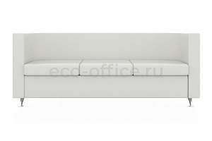 Трехместный диван ЭРГО экокожа Euroline 920 Ультра белый фото