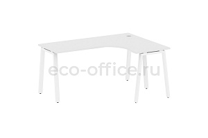 Стол криволинейный правый METAL SYSTEM STYLE БА.СА-4 (R) Белый / Белый металл фото