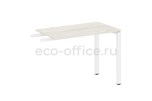Приставной элемент на П-образном м/к METAL SYSTEM STYLE БП.ПР-3 Дуб Наварра / Белый металл фото