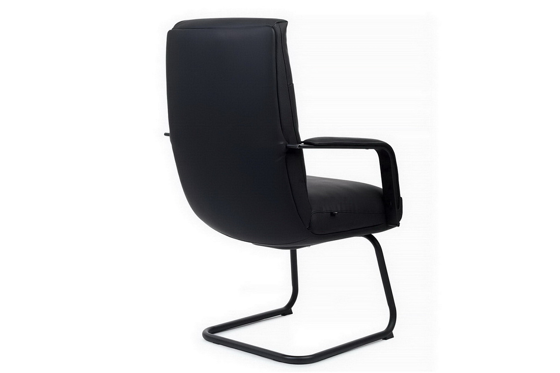 конференц-кресло rv chair otto cv-p001bs чёрная экокожа фото