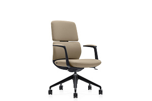 Кресло руководителя RV Design VENETTO-M FK013-B12 Светло-бежевая кожа фото