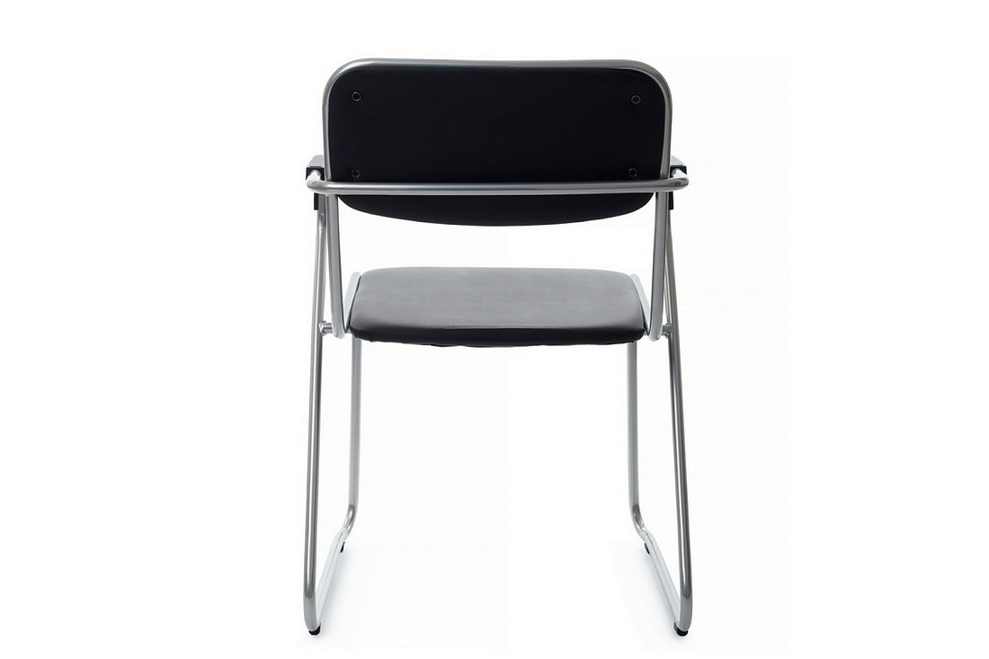 кресло rv chair nix plus omkl-03 чёрная экокожа / хром металл фото