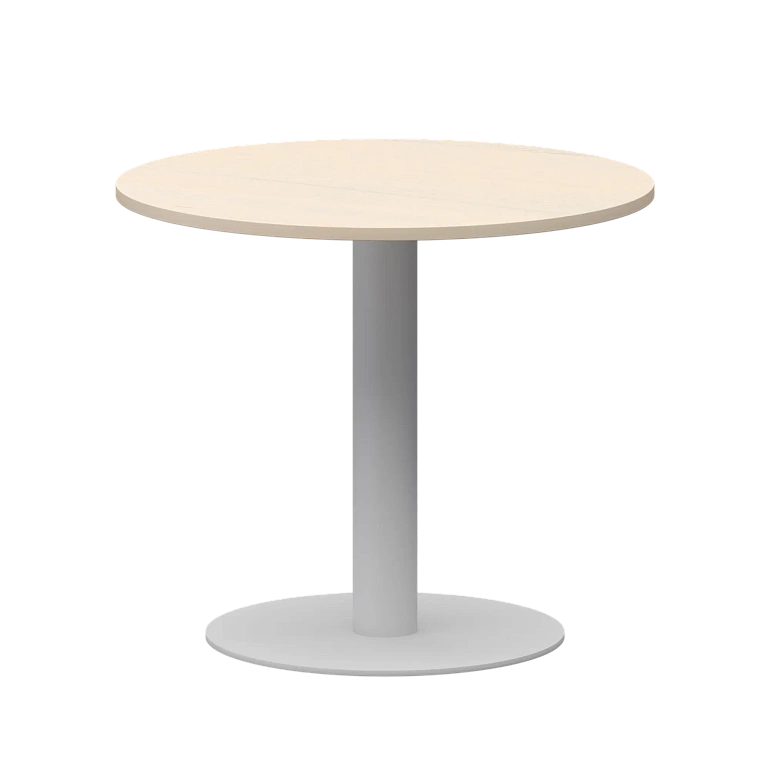 стол круглый protech ам-д90 бук/белый фото