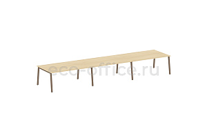 Стол переговорный (3 столешницы) METAL SYSTEM STYLE БА.ПРГ-3.5 Акация Лорка / Мокко металл фото