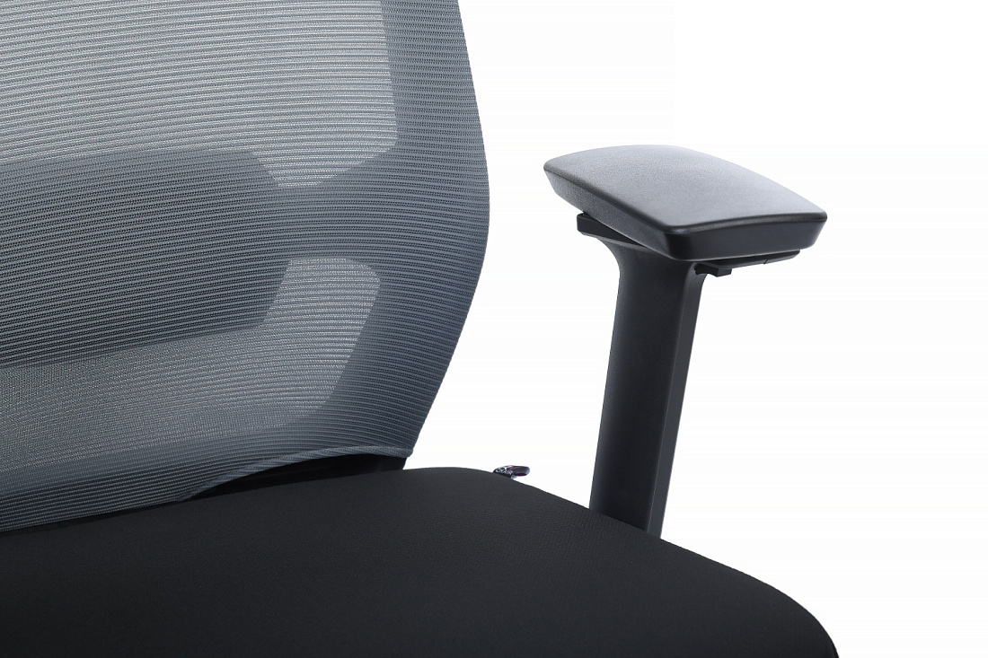 Кресло RV Chair FIX 851E-3D-M3 Серая сетка / Чёрная ткань  стоимость
