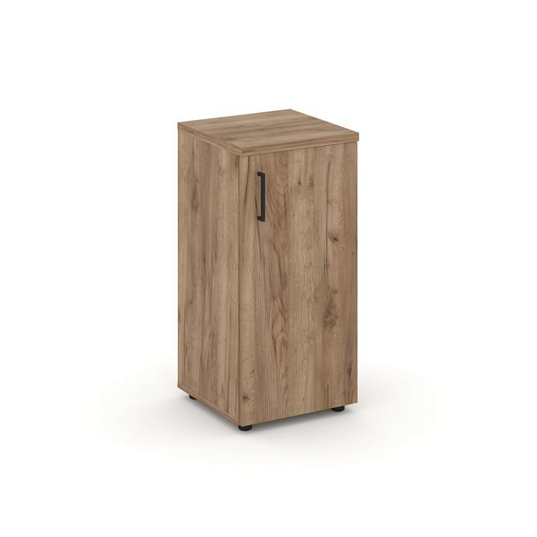 шкаф низкий узкий style project sn.stu-301(r) дуб табак/черный ручки фото