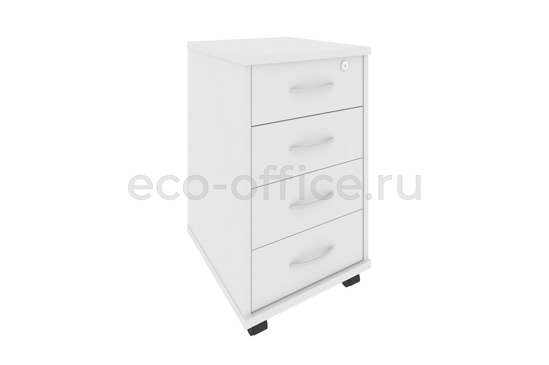 Тумба подкатная 4 ящика RIVA А.ТМ-4F Белый купить в Москве