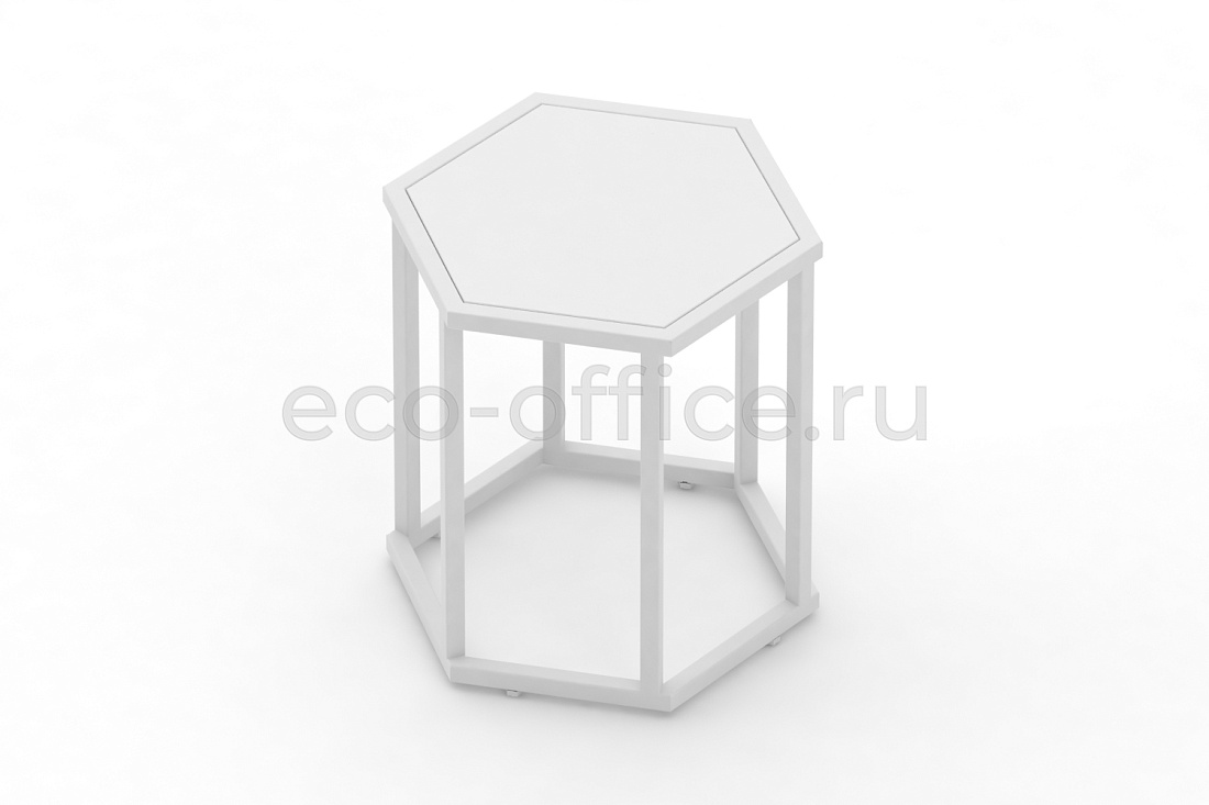 Стол журнальный HEX-450 Белый / Белый металл  стоимость