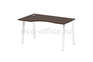 Стол криволинейный левый METAL SYSTEM STYLE БА.СА-2 (L) Венге Цаво / Белый металл фото