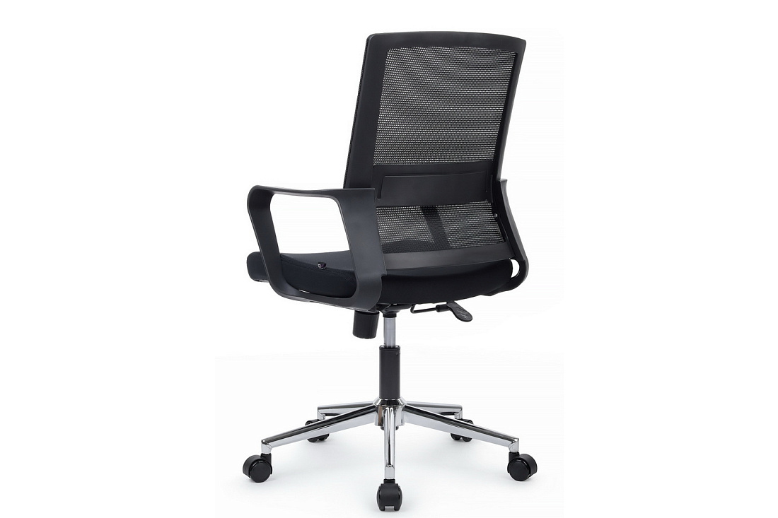 кресло rv chair mint m1029mbe чёрная сетка / чёрная ткань фото