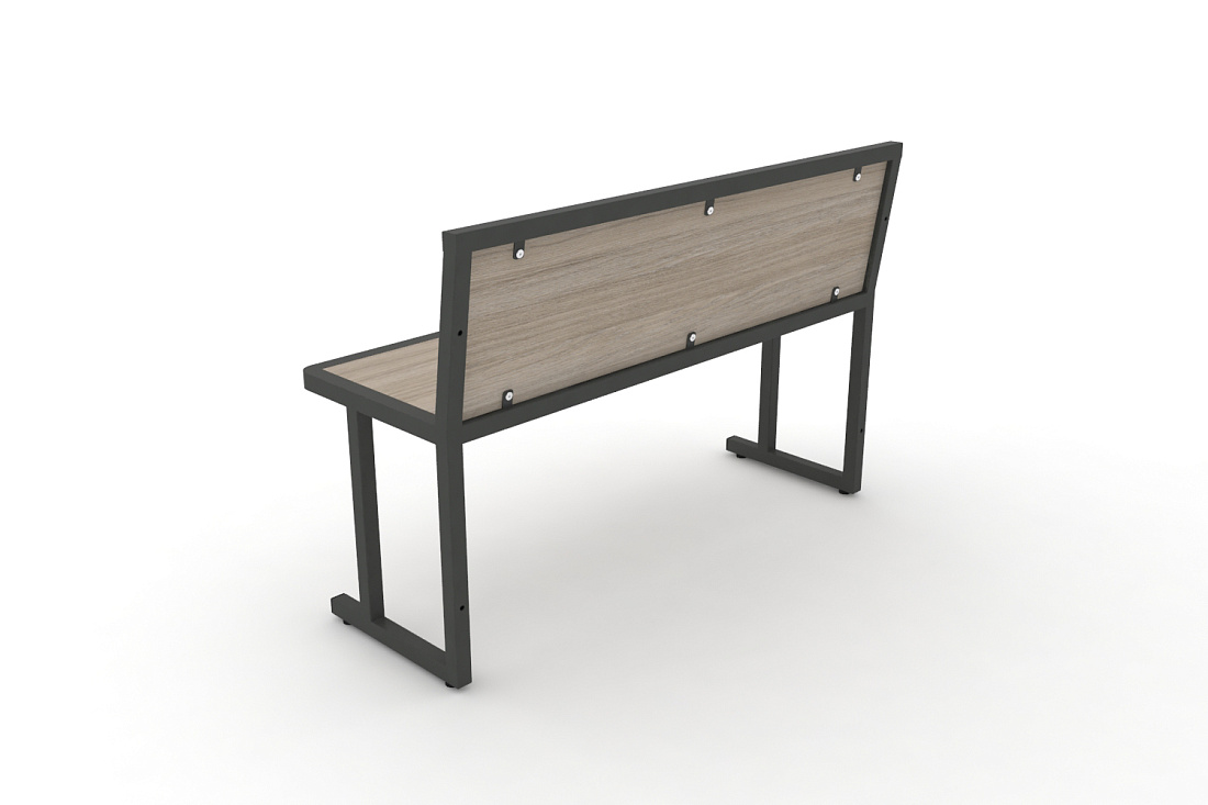 Скамья учебная двухместная DESK DK-1100L Дуб Аттик / Антрацит Металл  стоимость