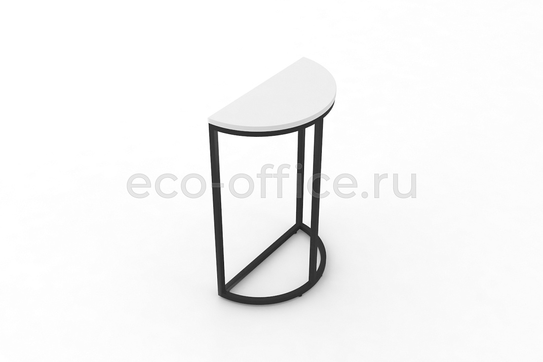 Стол журнальный SLICE-750 Белый Бриллиант / Чёрный металл  стоимость