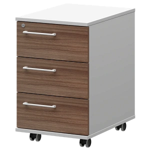 Тумба мобильная/подвесная правая Protech KZT-61R Темный шимо/Белый фото