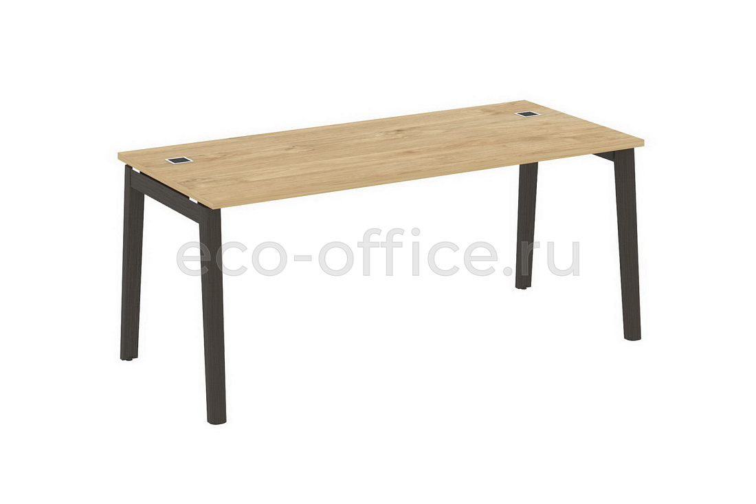 стол рабочий руководителя onix wood direct ow.srr-5.8 тиквуд светлый / дуб тёмный фото