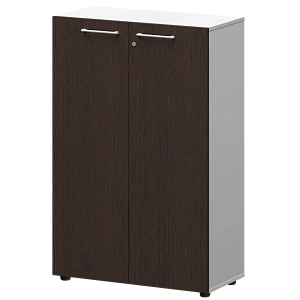 Шкаф средний закрытый Protech СМШ38F(Б) Дуб венге/Белый фото