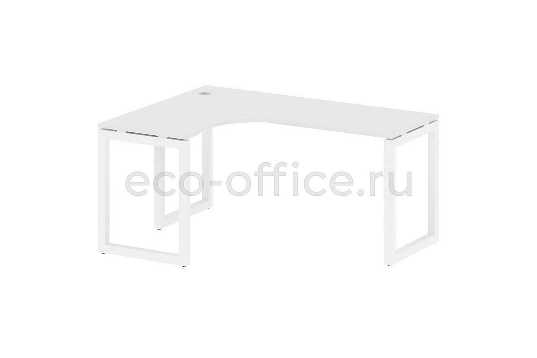 Стол криволинейный левый METAL SYSTEM QUATTRO 5x5 50БО.СА-4 Л Белый / Белый металл  стоимость