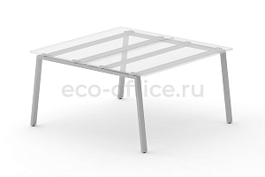 Металлокаркас на А-образных опорах 60х30 для рабочей станции 1000*1475 Серый металл фото
