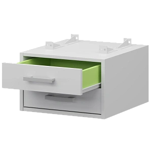 Тумба подвесная для столов на м/каркасе гл.600 мм Protech АМТ2-02.60 Белый/Белый фото